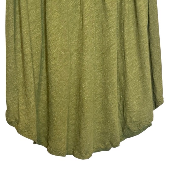 FREE PEOPLE New To Town Olive Green Smoked Linen Blend Tank Top Women’s Small - Picture 5 of 11